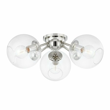 HUDSON VALLEY 3 Light semi Flush 8025-PN